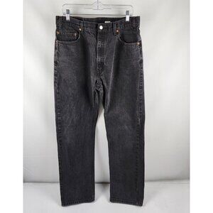 SOLD OUT Levis 505 Jeans Mens 36x32 Black Regular Fit Straight Leg Vintage 90s